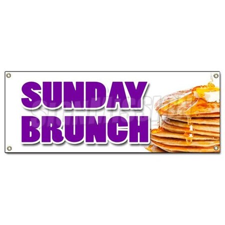 Signmission SUNDAY BRUNCH BANNER SIGN breakfast lunch champagne buffet egg benedict B-Sunday Brunch